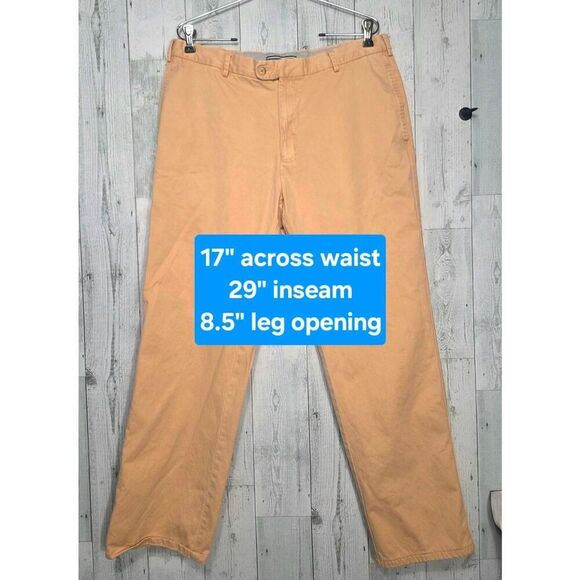 Peter Millar vtg? 100% Pima Cotton Trousers Pants in Peach Sz 34 - Picture 2 of 6